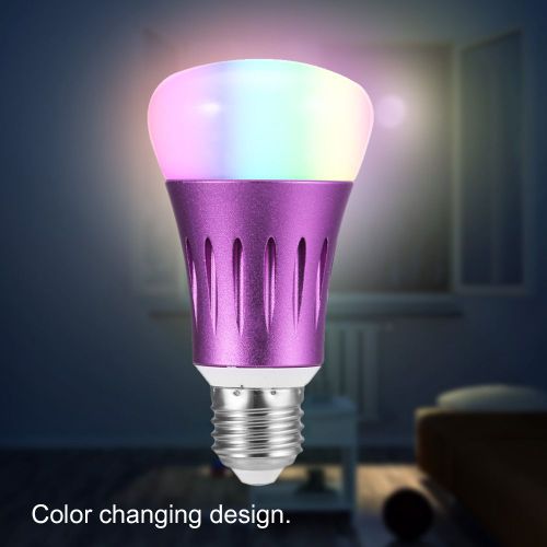 Hjlian Ampoule Led E14 Ac85-265v 7w Rgbw, Controlee Par Smartphone, Wi-Fi, Intelligente