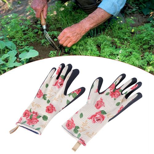 Hjlian Paire De Gants Longs Antiderapants Et Impermeables Anti-Crevaison Pour Femme (Rose, L)