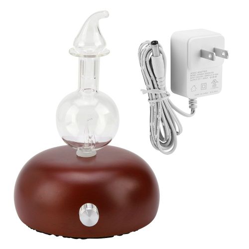 Hjlian Diffuseur D'huiles Essentielles Reglable Et Sain, Nebuliseur D'air Pour Chambre A Coucher, 110-240 V (Marron Fonce, Prise Americaine) 