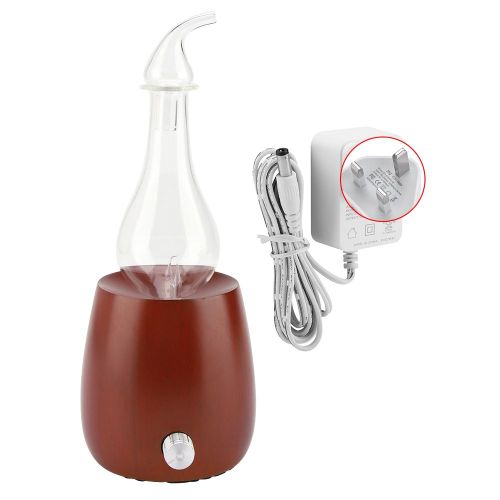 Hjlian Diffuseur D'huiles Essentielles Reglable Et Sain, Nebuliseur D'air Pour Chambre A Coucher, 110-240 V (Marron Fonce, Prise Britannique) 
