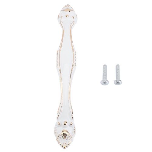 HJLIAN Poignees de placard blanches, boutons de tiroir, accessoires de meubles (distance des trous?: 9019-128)