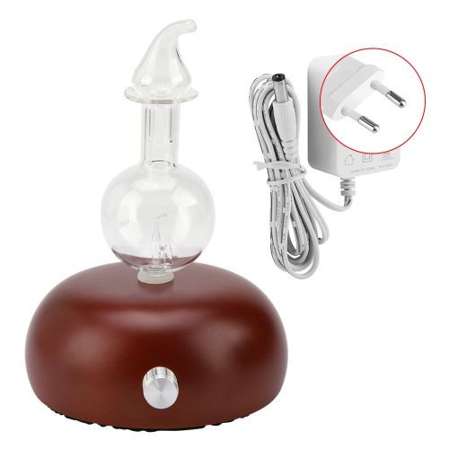 Hjlian Diffuseur D'huiles Essentielles Reglable Et Sain, Nebuliseur D'air Pour Chambre A Coucher, 110-240 V (Marron Fonce, Prise Ue) 