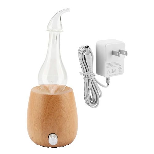Hjlian Diffuseur D'huiles Essentielles Reglable Et Sur, Nebuliseur D'air Pour Chambre A Coucher, 110-240 V (Marron, Prise Americaine) 
