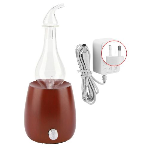 Hjlian Diffuseur D'huiles Essentielles Reglable Et Sain, Nebuliseur D'air Pour Chambre A Coucher, 110-240 V (Marron Fonce, Prise Ue) 