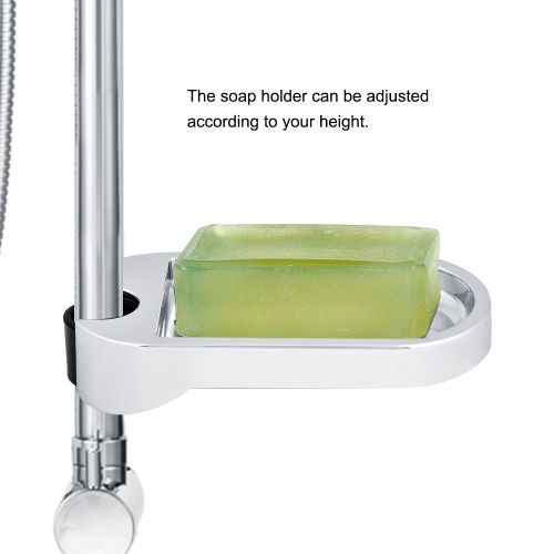 HJLIAN Porte-savon chrome reglable et tendance, boite de rangement (24 mm)
