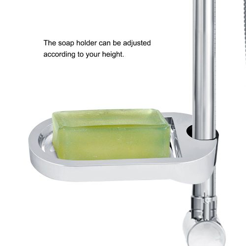 HJLIAN Porte-savon chrome reglable et tendance, boite de rangement (25 mm)