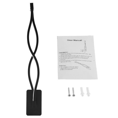 Hjlian Applique Murale Moderne En Aluminium, 85-265 V, Style Echantillon, Pour Chambre A Coucher, Couloir, Noir Et Blanc