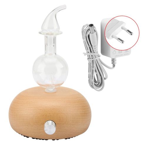 Hjlian Diffuseur D'huiles Essentielles Reglable Et Sur, Nebuliseur D'air Pour Chambre A Coucher, 110-240 V (Marron, Prise Ue) 