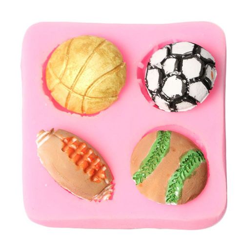 Hjlian Moule A Gateau En Silicone Motif Ballon De Football, Baseball, Sport, Chocolat, Patisserie, Bricolage, Outil De Fabrication De Moules