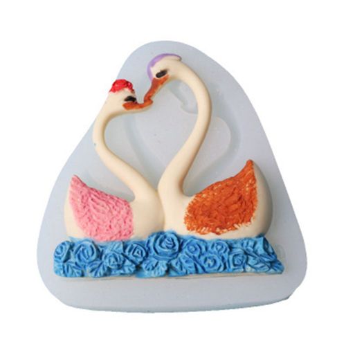 Hjlian Moule A Gateau En Silicone En Forme De Couple De Cygnes, Pour Desserts, Patisserie Au Chocolat, Outil De Fabrication De Moules Diy