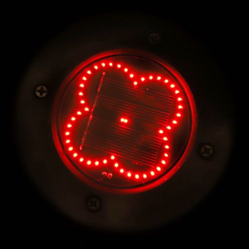 Hjlian Lampe De Jardin Solaire D'exterieur Pour Pelouse, Eclairage De Jardin Domestique, Rouge