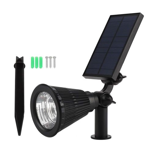 Hjlian Lampe Murale Solaire Etanche Pour Jardin, Piquet, Projecteur D'exterieur Pour Pelouse