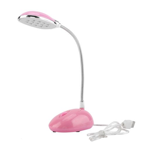 Hjlian Lampe De Table Lumineuse A 13 Led, Legere Et Flexible, Usb, Pour Ordinateur Portable, Pc, Rose
