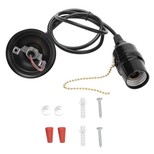 HJLIAN Lampe suspendue, plafonnier, douille E26/E27 (interrupteur a tirette)