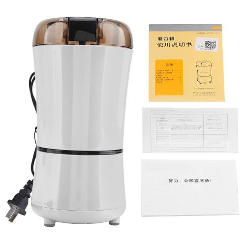 Hjlian Moulin A Cafe Electrique 400 W, Broyeur De Grains, D'epices, De Noix, Blanc