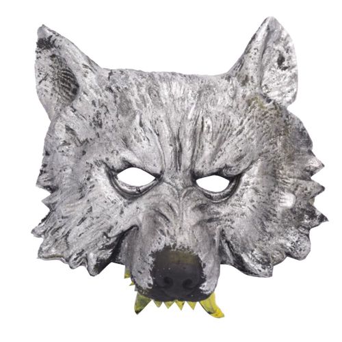HJLIAN Dessin Animaux Bal Costume Tete de Loup Forme Oeil Halloween Robe Masque Collection