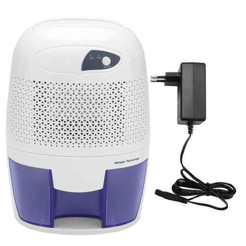 HJLIAN Mini deshumidificateur portable a arret automatique pour l'humidite de l'air dans la chambre ou le bureau (prise UE)