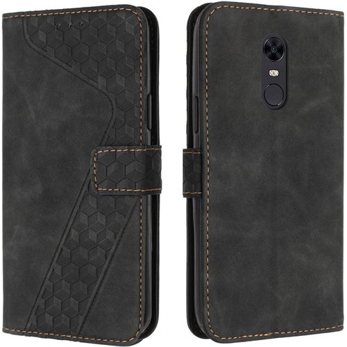 Coque Pour Xiaomi Redmi 5 Plus, Etui Protection Housse Premium En Cuir Pu Portefeuille Étui Téléphone [Fermoir Magnétique] [Fentes Pour Cartes] Flip Case Pour Xiaomi Redmi 5 Plus(Noir