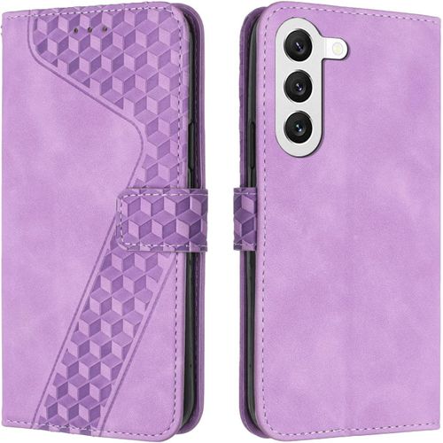 Coque Pour Samsung Galaxy S23 Plus, Etui Protection Housse Premium En Cuir Pu Portefeuille Étui Téléphone [Fermoir Magnétique] [Fentes Pour Cartes] Flip Case Pour Galaxy S23 Plus(Pourpre