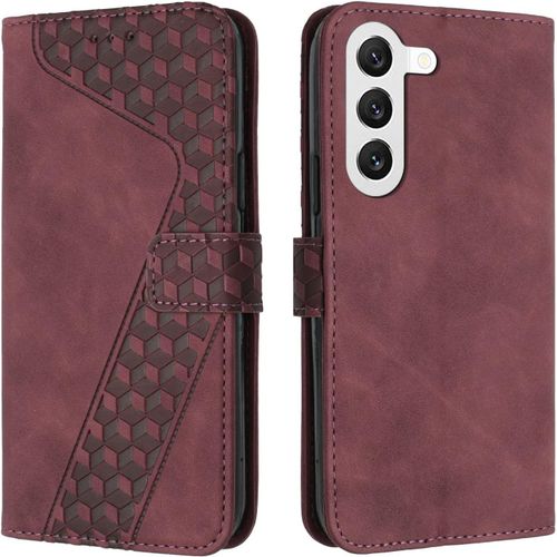 Coque Pour Samsung Galaxy S23 Plus, Etui Protection Housse Premium En Cuir Pu Portefeuille Étui Téléphone [Fermoir Magnétique] [Fentes Pour Cartes] Flip Case Pour Galaxy S23 Plus(Rouge
