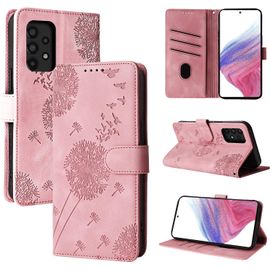 Coque Samsung Galaxy A53 5g Pissenlit Housse En Cuir Pu Samsung Galaxy A53 5g Étui À Fermeture Magnétique Portefeuille Étui À Rabat Pour Samsung Galaxy A53 5g Or Rose