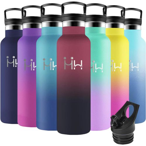 Gourde Isotherme, 0.75l Anti-Fuite, Gourde Paille, Poignée De Transport, Bouteille Isotherme, Anti-Fuite, Gourde Inox, Gourde Avec Paille Pour Sport, Oyage, École, Camping, Rouge & Noir