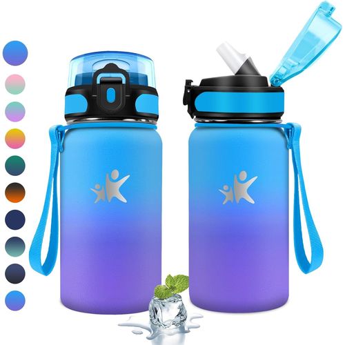 Gourde Isotherme 500ml, Bouteille Isotherme Double Paroi, Gourde Aver Paille, Sans Bpa, Anti-Fuite, Bouteille Isotherme Pour Enfant, Adulte, L'école, Fitness, Camping