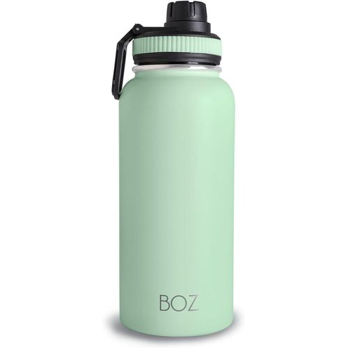 Gourde Isotherme En Acier Inoxydable 1l, Sans Bpa, Isolation Sous Vide | Gourde Inox Avec Couvercle Anti Germe, Bouteille D'eau 1 Litre Pour Bureau, Sport, Voiture, Randonnée, Salle De Gym (Vert)