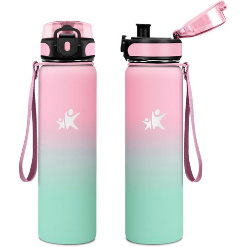 Isotherme 1l, Gourde Metal, Gourde Inox Sans Bpa, , Thermos Anti Fuite, Bouteille Isotherme En Acier Inoxydable Pour Enfant & Adulte, École, Bureau, Outdoor, Sport