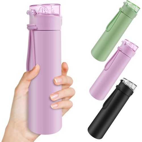 250ml Petite Bouteille Isotherme, Gourde Isotherme Avec Couvercle Verrouillable Anti-Fuite, Bouteille D'eau Acier Inoxydable À Double Paroi, Sans Bpa, Pour Running, École, Bureau (Rose)