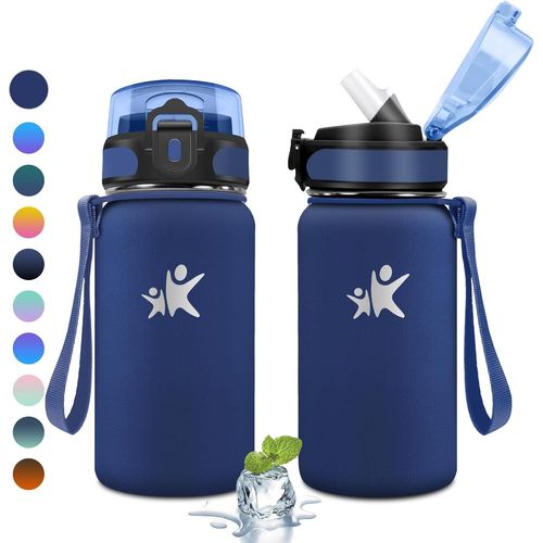 Gourde Isotherme 500ml, Bouteille Isotherme Double Paroi, Gourde Aver Paille, Sans Bpa, Anti-Fuite, Bouteille Isotherme Pour Enfant, Adulte, L'école, Fitness, Camping