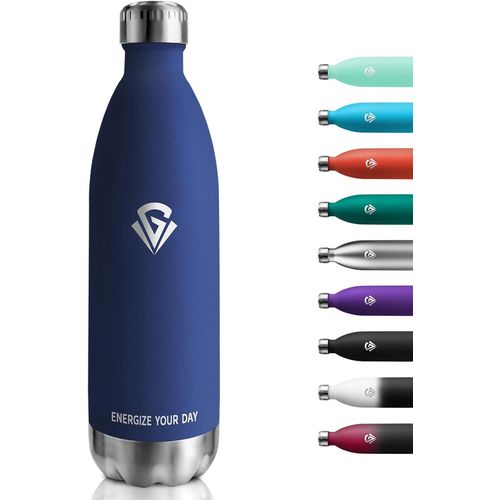 Bouteille Isotherme 1l, Gourde Isotherme , Bouteille D'eau Acier Inoxydable À Double Paroi, Anti Fuite, Sans Bpa, Pour École, Bureau, Sport, Yoga, Outdoor, Gym, Facile À Transporter
