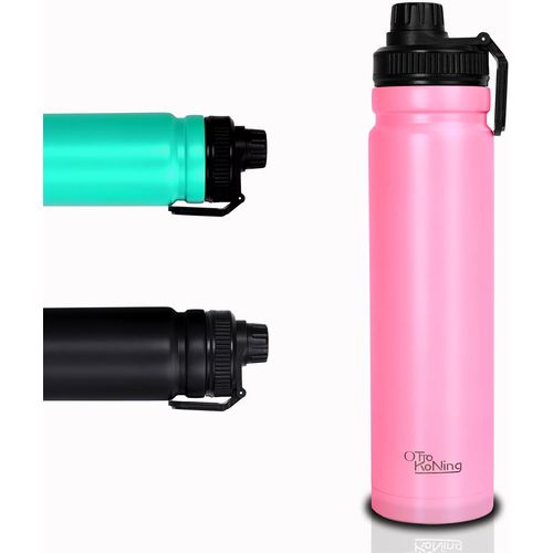 Gourde Isotherme En Acier Inoxydable 750 Ml Bouteille Isotherme À Double Paroi Légère Anti-Fuite Sans Bpa Gourde En Inox Pour Le Travail La Gym Le Camping Le Voyage - Garde Le Froid 16h Le Chaud 10h