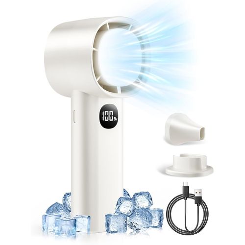 Ventilateur portable à 100 vitesses, mini ventilateur USB rechargeable 2400 mAh, ventilateur de bureau avec écran LED, ventilateur de sport électrique avec base, ventilateurs de