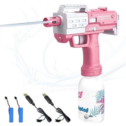 Pistolet À Eau Électrique Rose Pour Adultes Et Enfants, Pistolets De 25 À 32 Pieds Avec Grande Portée Pour Jouets Aquatiques D'été, Plaisir En Famille, Piscine Pour Jeux De Tir À Eau