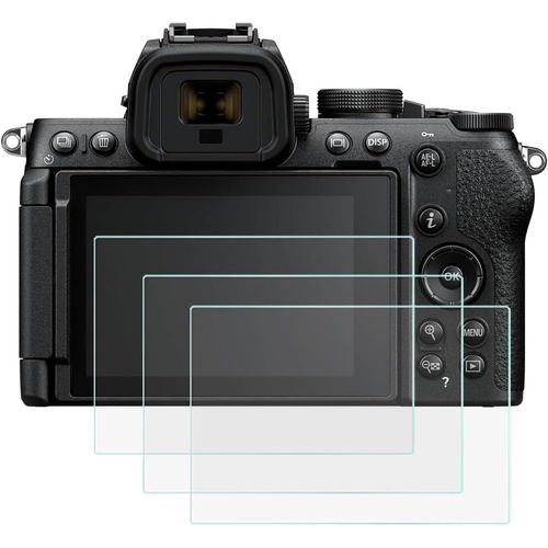 Lot de 3 films de protection d'écran tactile pour appareil photo numérique Nikon Z50II z50ii - Ultra transparent, anti-rayures, sans bulles d'air - Verre trempé 9H