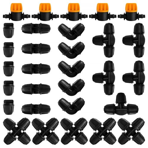 30 Pièces Raccords D'Irrigation pour Tube 4/7mm, Connecteur de Tuyau D'Eau D'Irrigation, Connecteur de Tuyau D'irrigation de Jardin, Connecteurs Barbelés Systèmes d'Arrosage