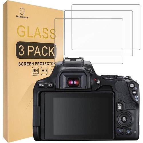 Verre Trempé compatible avec Canon Eos Rebel SL2 SL3 200D 250D 200D II Camera [Lot de 3] Film Protecteur d'écran Vitre Protecteur 9H Dureté