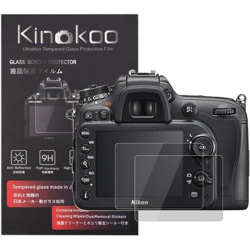 Film de Verre trempé pour Nikon D7200/D7100/D810/D800/D610/D600/D4/D4S/DF Film de Protection d'écran Crystal Clear Nikon sans Bulles/Anti-Rayures (Paquet de 2)