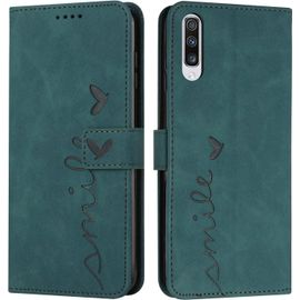 Coque Pour Samsung Galaxy A50 / A30s / A50s, Étui Housse En Cuir Pu Samsung A50/A30s/A50s, Magnetique Flip [Pochette De Portefeuille], Etui De Protection Pour Samsung A50 / A30s / A50s (Vert)