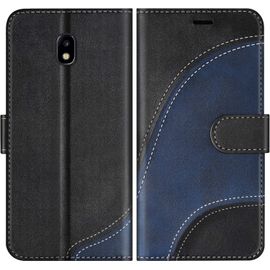 Coque Pour Galaxy J3 2017, Portefeuille Etui En Cuir Pu, Magnétique Protection Housse Coque Pour Samsung Galaxy J3 2017, Noir