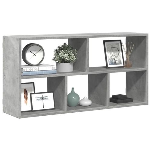Étagère Murale Gris Béton 100x25x50 Cm Bois D'ingénierie