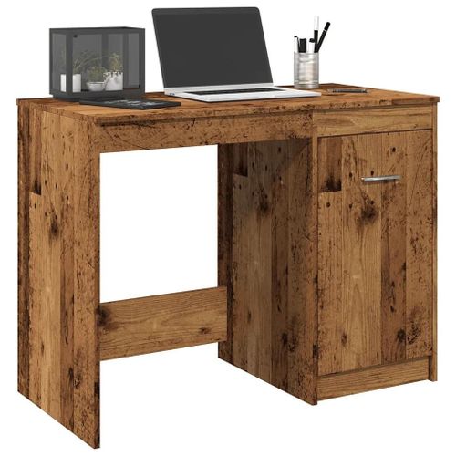 Bureau Vieux Bois 100x50x76 Cm Bois D'ingénierie