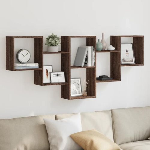 Étagère Murale Chêne Marron 159x18x66 Cm Bois D'ingénierie