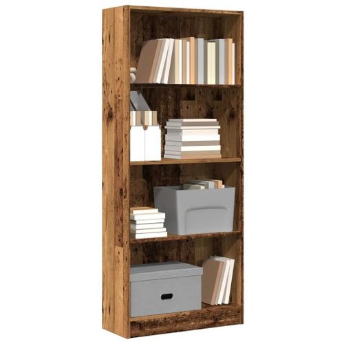 Bibliothèque Vieux Bois 60x24x143 Cm Bois D'ingénierie