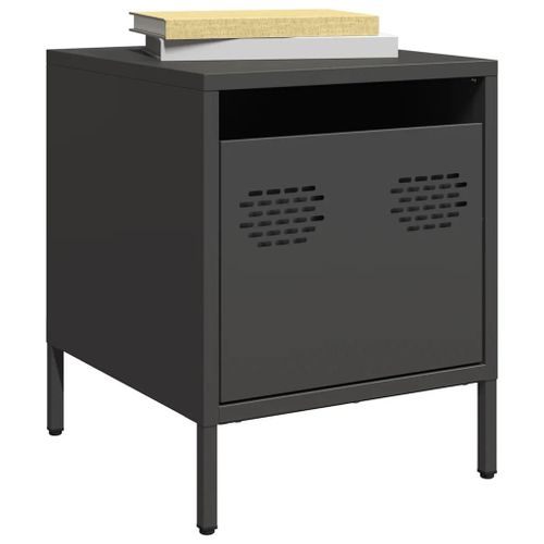 Tables De Chevet 2 Pcs Noir 35x39x43,5 Cm Acier