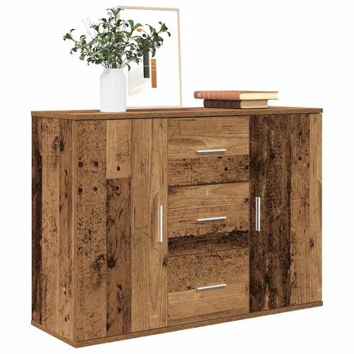 Buffet Vieux Bois 90x29,5x65 Cm Bois D'ingénierie