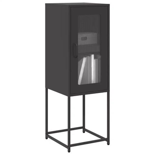 Buffet Noir 36x39x107 Cm Acier Laminé À Froid