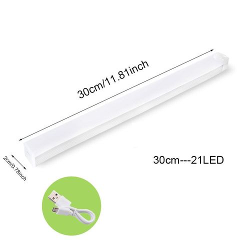 Veilleuse LED sans fil avec détecteur de mouvement,rétro-éclairage pour Cisco,cuisine,chambre à coucher,armoire,escalier - Type 30cm-21LED-Blanc