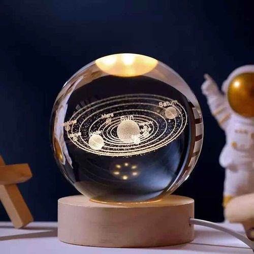 Veilleuse Boule De Cristal 3d Plonger Oyante,Lampe De Galact Planétaire,Veilleuses,Lampe De Chevet,Décoration D'intérieur,Cadeau De Noël - Type White #A